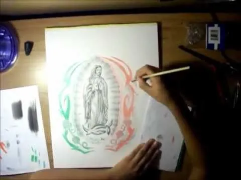 Drawing La Virgen De Guadalupe - YouTube