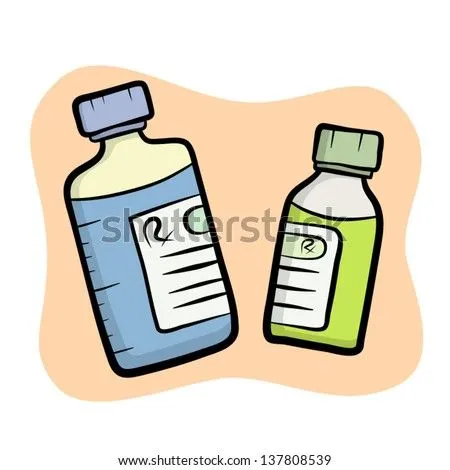 Drug Syrup Bottles. Vector Cartoon, Isolated Illustration ...