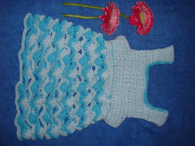 dulce como mariel: vestido de bebe tejido al crochet
