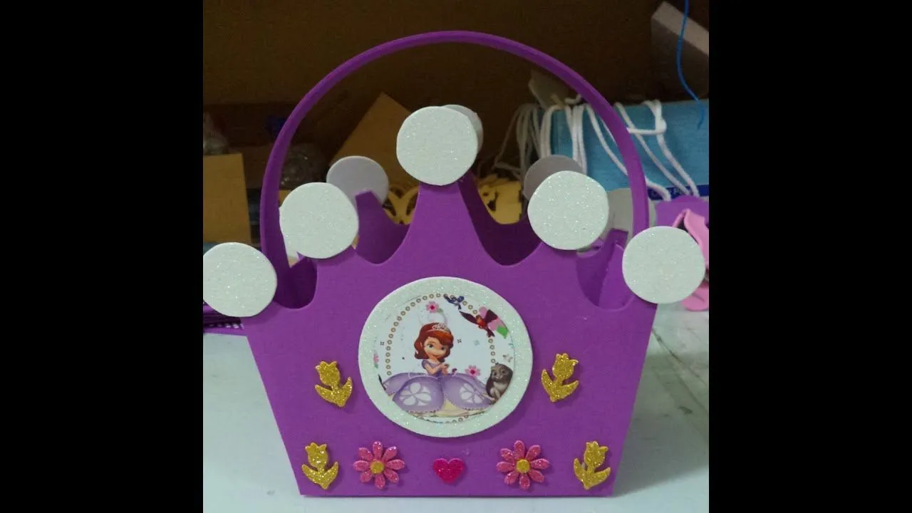 Como hacer Dulcero Corona Princesa Sofia - DIY how to make a crown ...