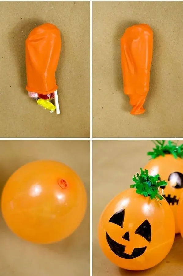 Cómo hacer dulceros con globos para Halloween | Manualidades para niños