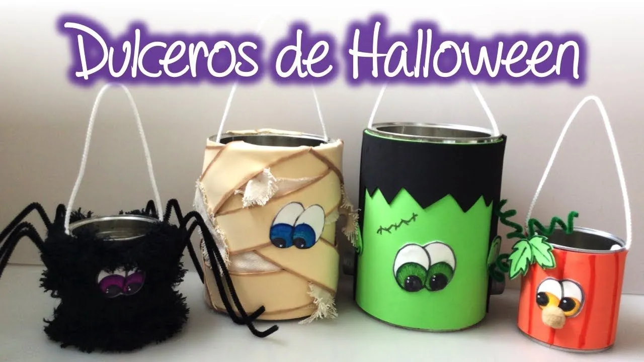 Dulceros de Halloween, Halloween candy holder - YouTube