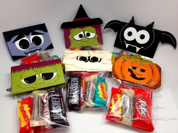 dulceros para halloween | Halloween paper crafts, Halloween punch, Halloween  treat bags