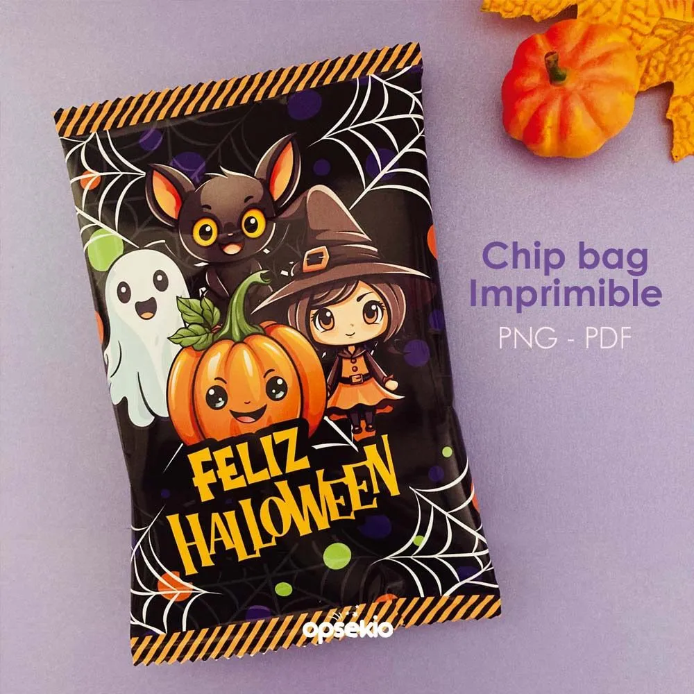 Dulceros halloween para imprimir chip bags halloween – Opsekio