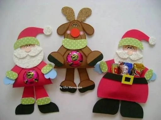 dulceros de navidad on Pinterest | Navidad, Papa Noel and Craft Foam