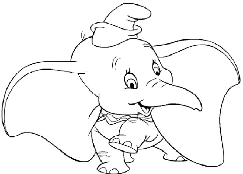 Dumbo para colorear ~ Dibujos para Colorear Infantil