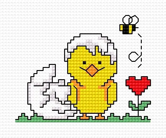 Easter chick. | punto de cruz | Pinterest | Easter Chick, Easter ...