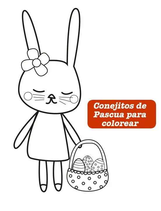 Easter. Conejitos de Pascua para colorear/ Easter bunny http ...