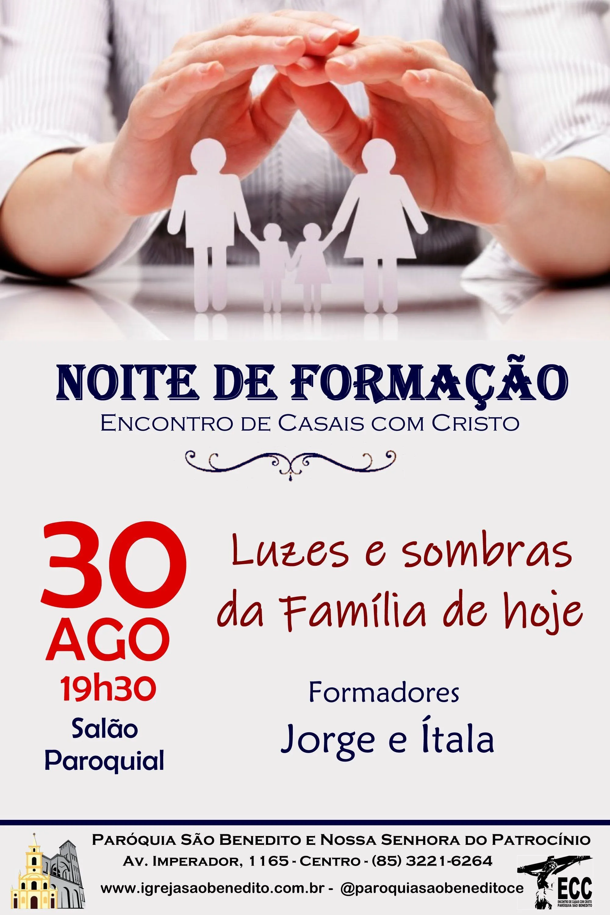 Ecc- Encontro de Casais com Cristo, convida para a Noite de Formação no  próximo dia 30/08 – Santuário e Paróquia de São Benedito e N.S. do  Patrocínio