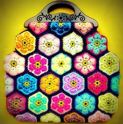 Eclectic Gipsyland: Bolsa Argentina Flores - el crochet argentino