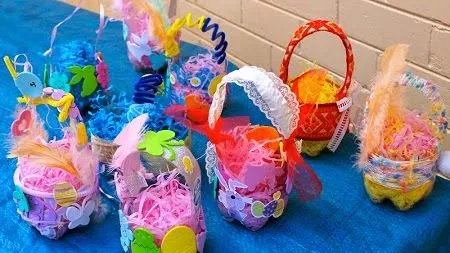 EcoNotas.com: Canastas de Pascua con Botellas Recicladas