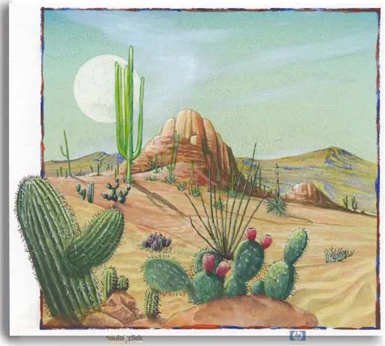 Dibujo de un ecosistema del desierto - Imagui