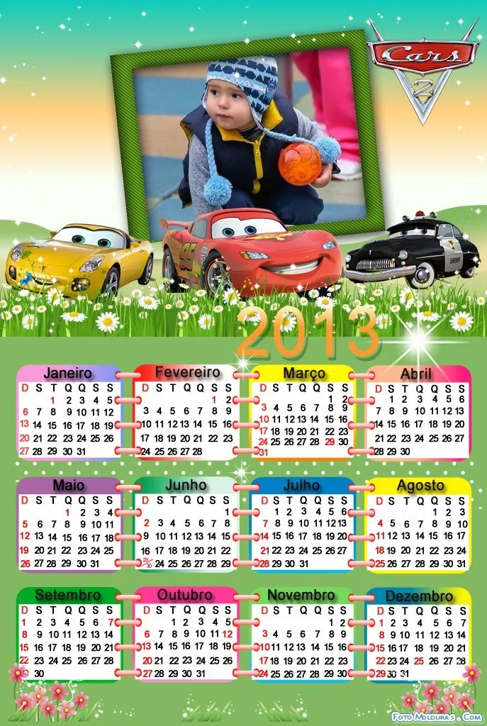 Como Editar mis Fotos: Calendario 2013 de Cars