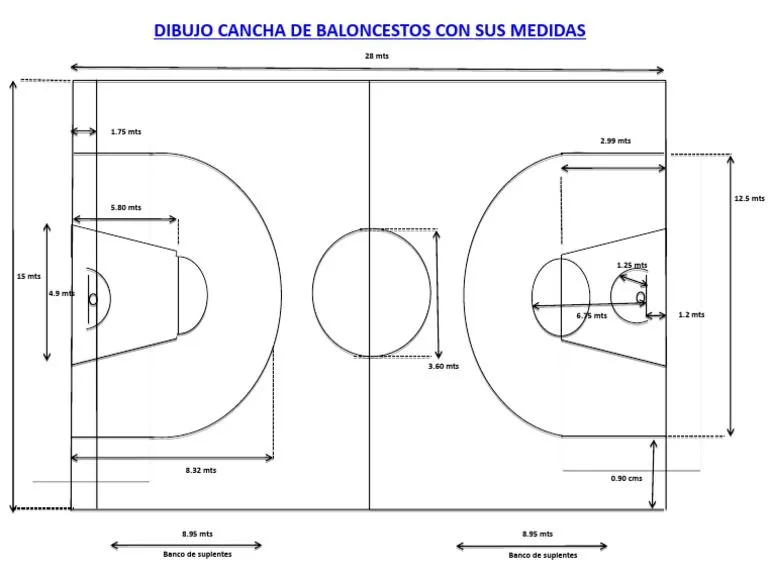 Trabajo Educacion Fisica Cancha Baloncesto | PDF