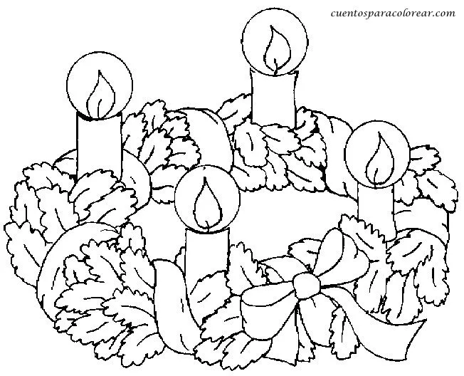 Educar con Jesús: Coronas de Adviento para colorear o montar Educar con Jesús: Coronas de Adviento para colorear o montar