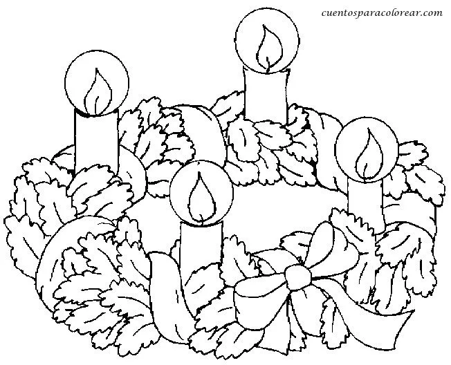 Educar con Jesús: Coronas de Adviento para colorear o montar