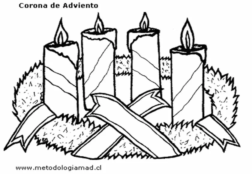 Educar con Jesús: Coronas de Adviento para colorear o montar Educar con Jesús: Coronas de Adviento para colorear o montar