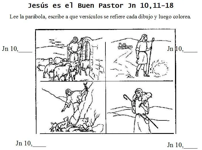 Educar con Jesús: Oveja perdida Jn 10,11-18