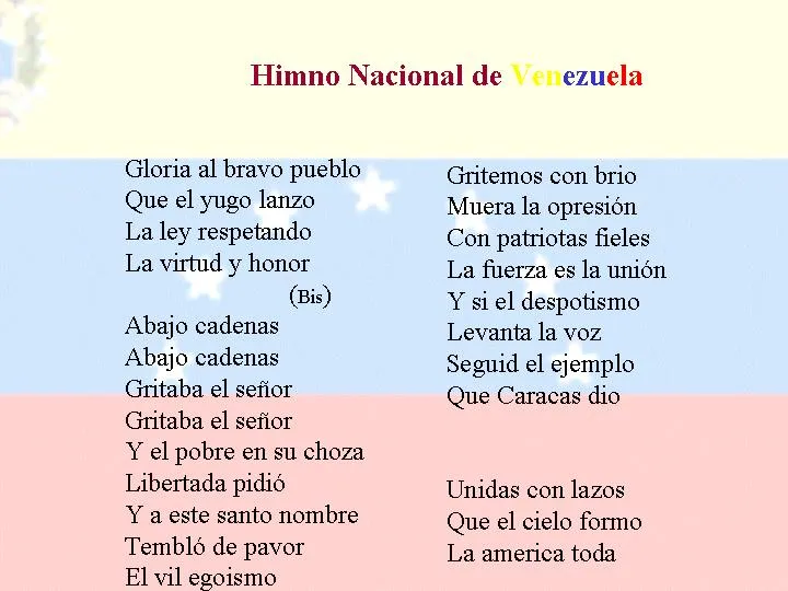 Himno nacional de venezuela para colorear - Imagui