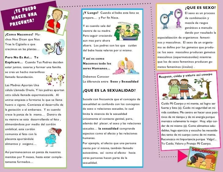 Ejemplos de folletos para niños - Imagui