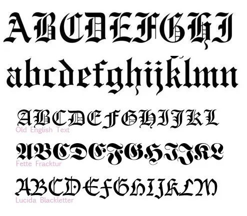 Letras góticas cursivas - Imagui