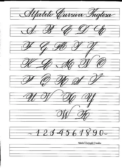 Ejercicios de caligrafia para imprimir del abecedario - Imagui
