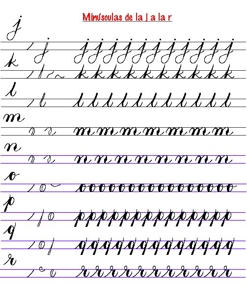 Ejercicios caligrafia metodo palmer para imprimir - Imagui