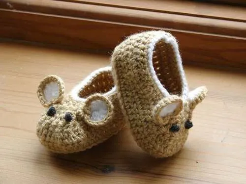 Zapatos/ Escarpines Para Bebes. Tejido A Crochet. Animales - BsF ...