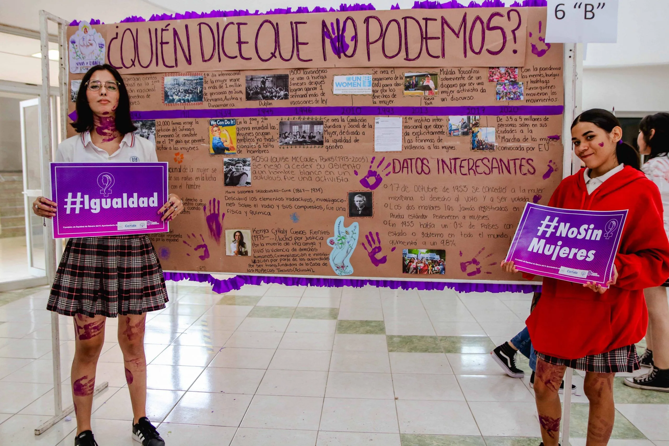 Elaboran periódicos murales para conmemorar el 8M, en Comala | AFmedios .-  Agencia de Noticias