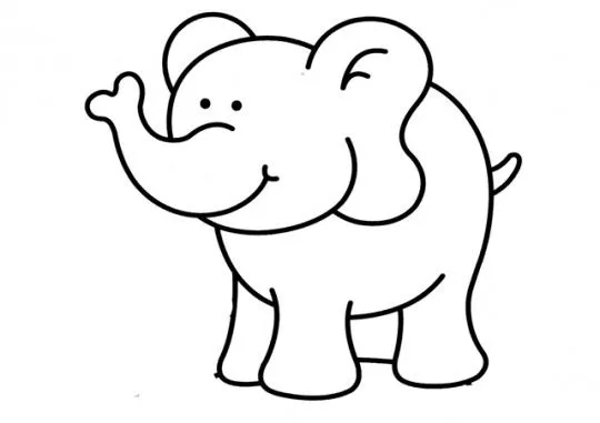 Elefantes tiernos para colorear - Imagui