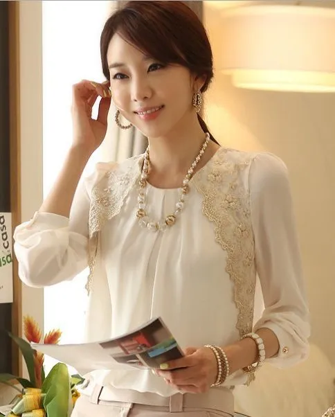 Blusas blancas elegantes para damas - Imagui