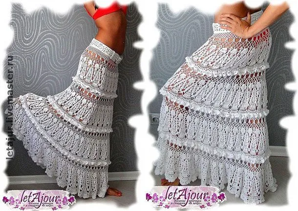 SPÓDNICE I SUKIENKI on Pinterest | Crochet Dresses, Crochet Skirts ...