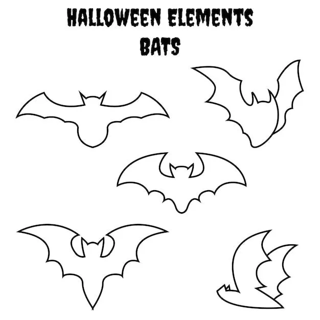 Elementos de halloween murciélagos. ilustración vectorial, fácil de editar | Vector Premium Elementos de halloween murciélagos. ilustración vectorial, fácil de editar | Vector Premium