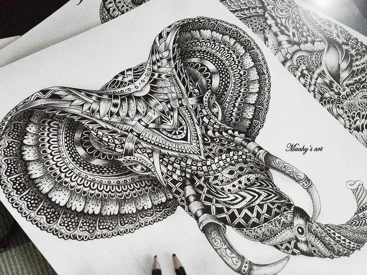 Elephant by Maahy's Art | ARABESCO | Pinterest | Elephants, Hindus ...