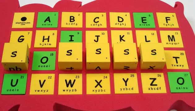 ElephantCube Jumble ABC (English Alphabet+Phonics+Spelling Blocks)