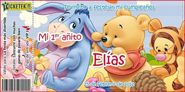 Tarjetas de cumpleaños Winnie Pooh bebé - Imagui