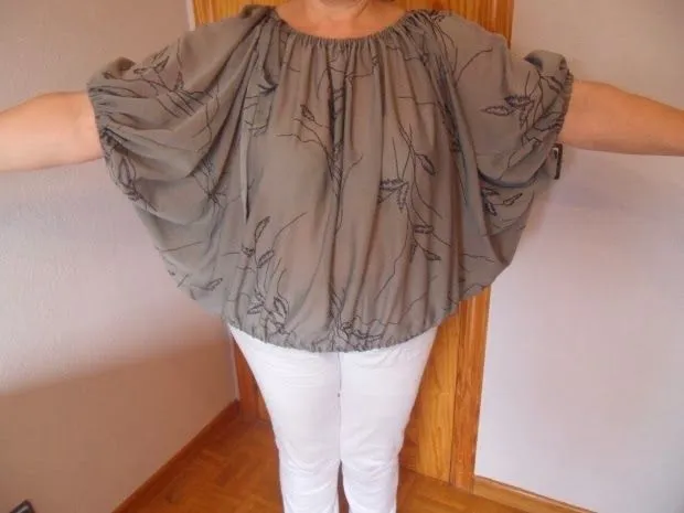 yo elijo coser: Mi nueva blusa mangas murciélago y pliegues