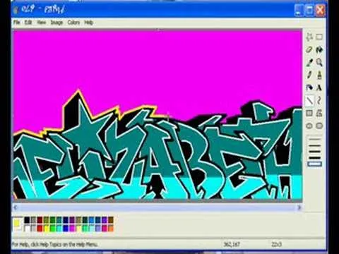 elizabeth Graffiti MSpaint - YouTube
