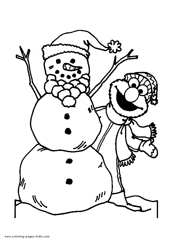 Elmo color page - Coloring pages for kids - Cartoon characters ...