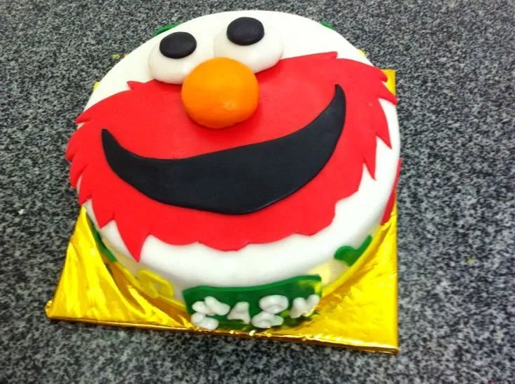 Elmo fondant cake | Cake Decoration (pasteles+cupcakes ...