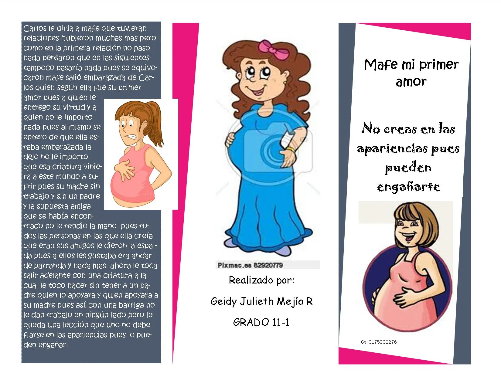 Embarazo adolescente en dibujos - Imagui