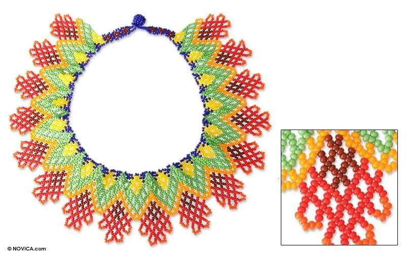 Embera Bead Necklace - Okamas on Pinterest | Collars, Beaded ...