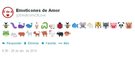 Emoticones para Twitter: Animales Emoji - Emoticones de Amor
