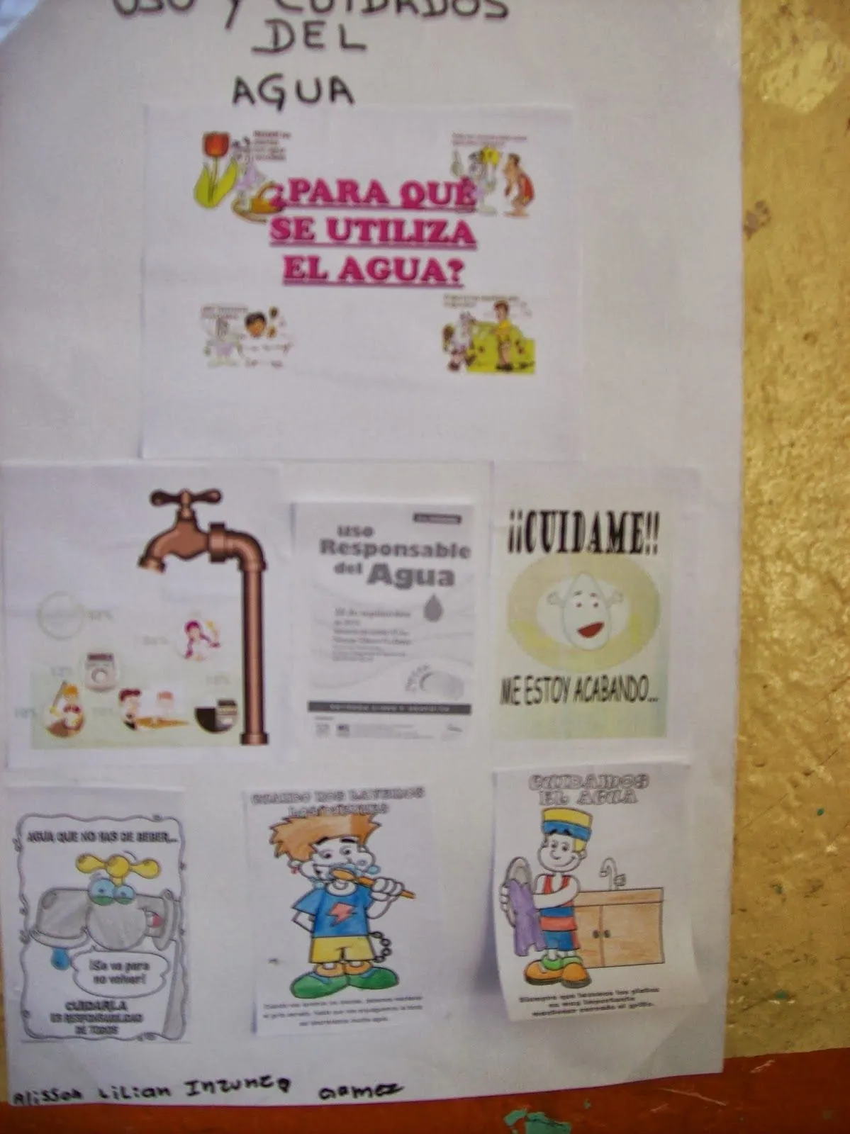 emprendedores: EL CARTEL: USO Y CUIDADO DEL AGUA