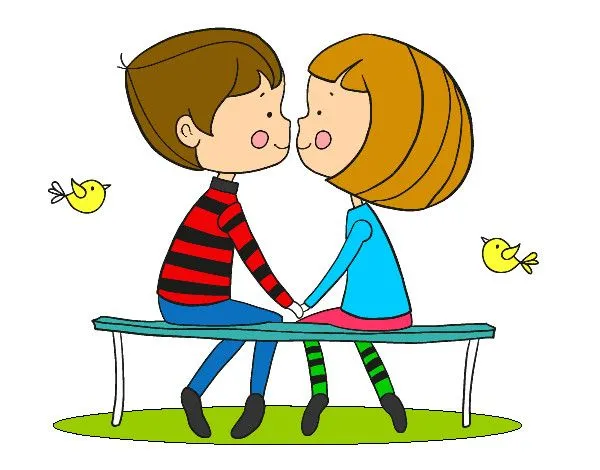 Dibujo de Jóvenes enamorados pintado por Cayo en Dibujos.net el ...