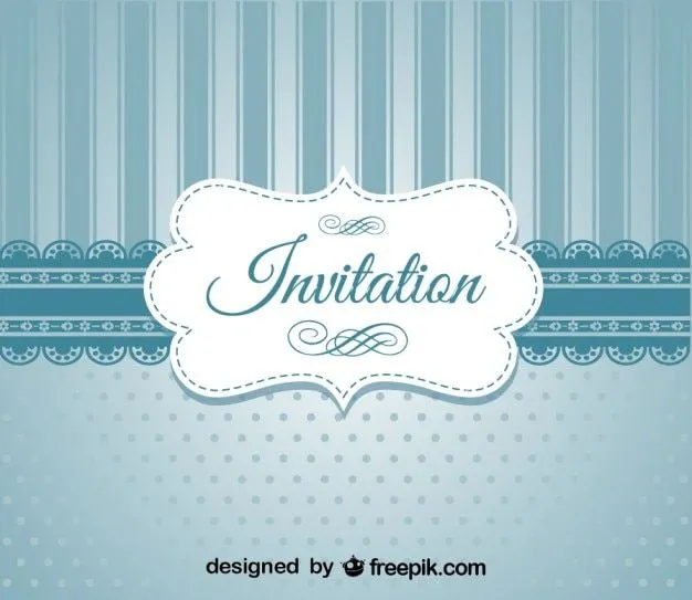Invitación de diseño elegante azul retro | Descargar Vectores gratis
