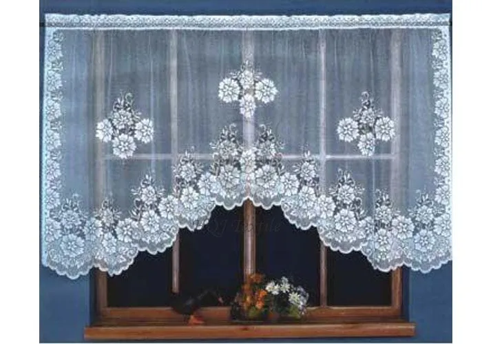Encajes de ganchillo cortinas patrón para cocina ventanas cortinas ...