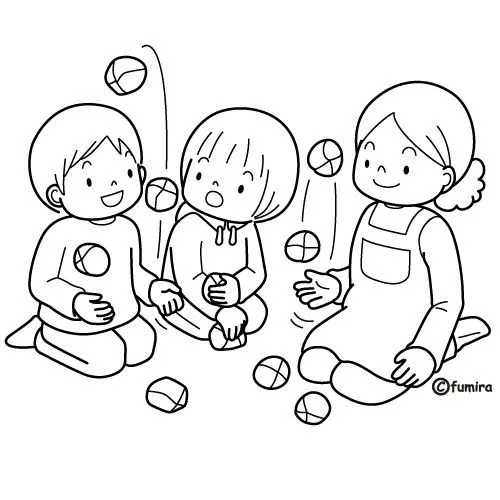 Playing with balls, free coloring pages | Coloring Pages