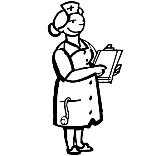 Enfermera para colorear ~ Dibujos para Colorear Infantil