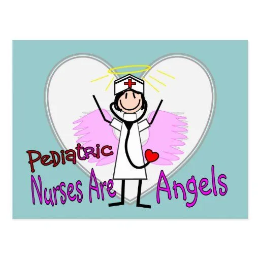 Las enfermeras pediátricas son ángeles postal | Zazzle